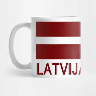 The Pride of Latvia - Latvian National Flag Design (Latvian Text) Mug